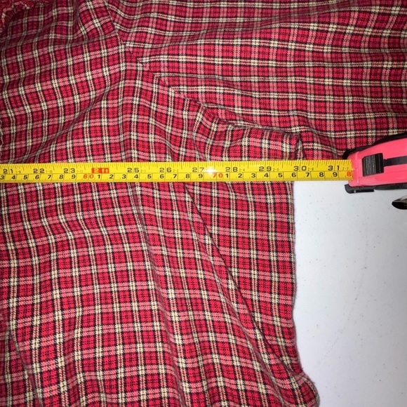 Red Plaid Denim Blouse - Picture 8 of 9